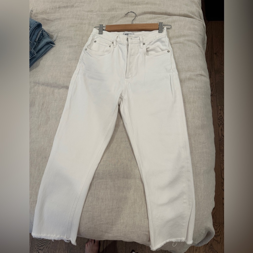 Agolde Women's White Ankle Jeans